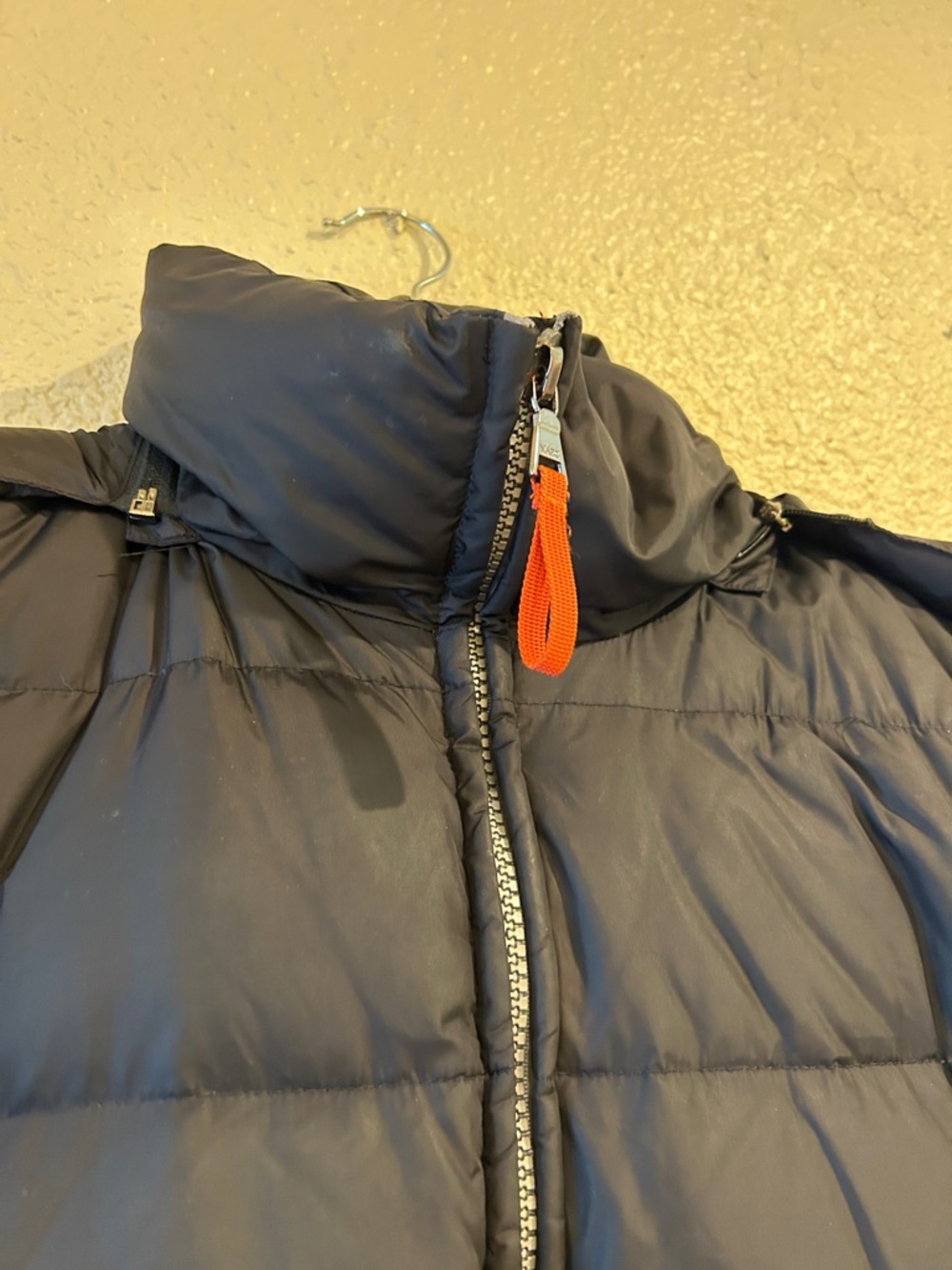 Marc New York Black Puffer Jacket with Orange Zip Accents - Picture 3 of 11